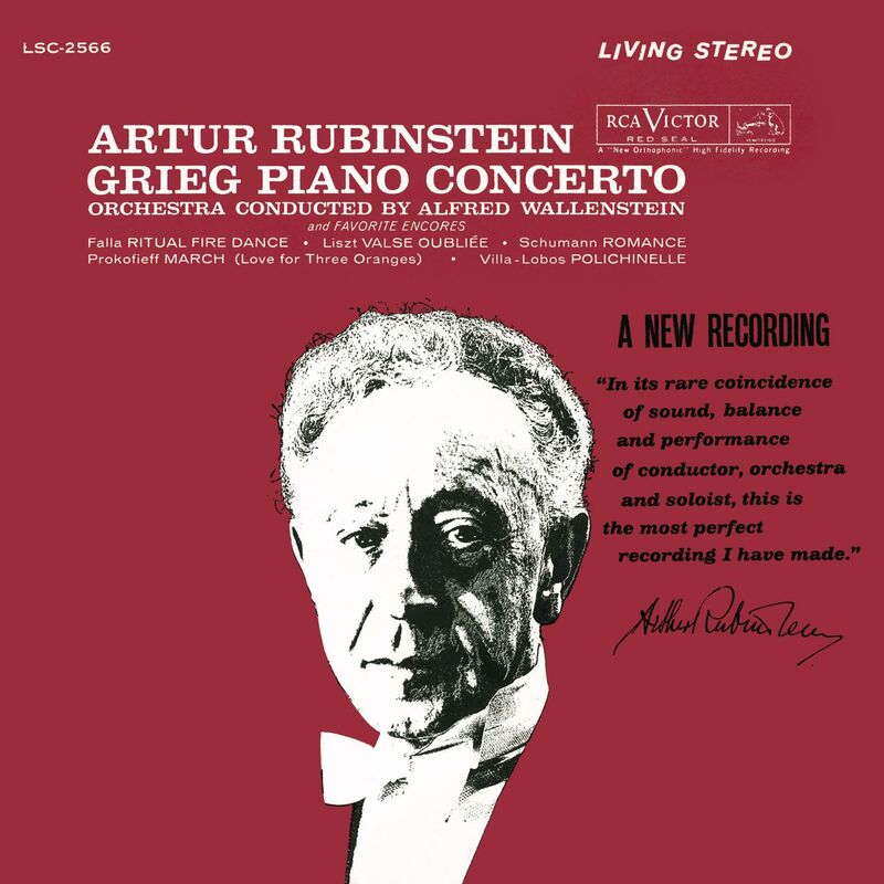 Grieg : Piano Concerto in A Minor, Op. 16 - Schumann - Villa-Lobos - Liszt - Prokofiev - de Falla Arthur Rubinstein